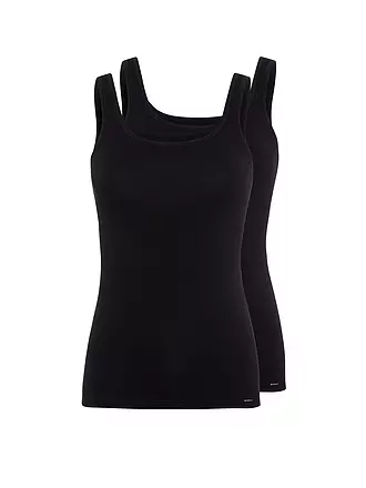 SKINY | Top 2-er Pkg. "Advantage Cotton" (Weiss) | schwarz